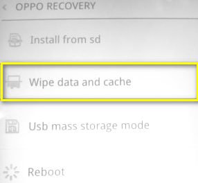 Wipe data and cache