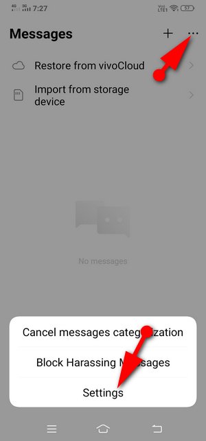 message setting