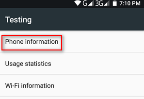 phone information