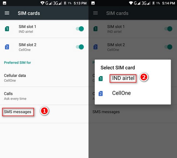 SMS messages